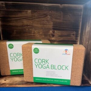 Lot of 2 Yoga  Block Cork  9"/6"/3" High Quality!  New 100%eco friendly